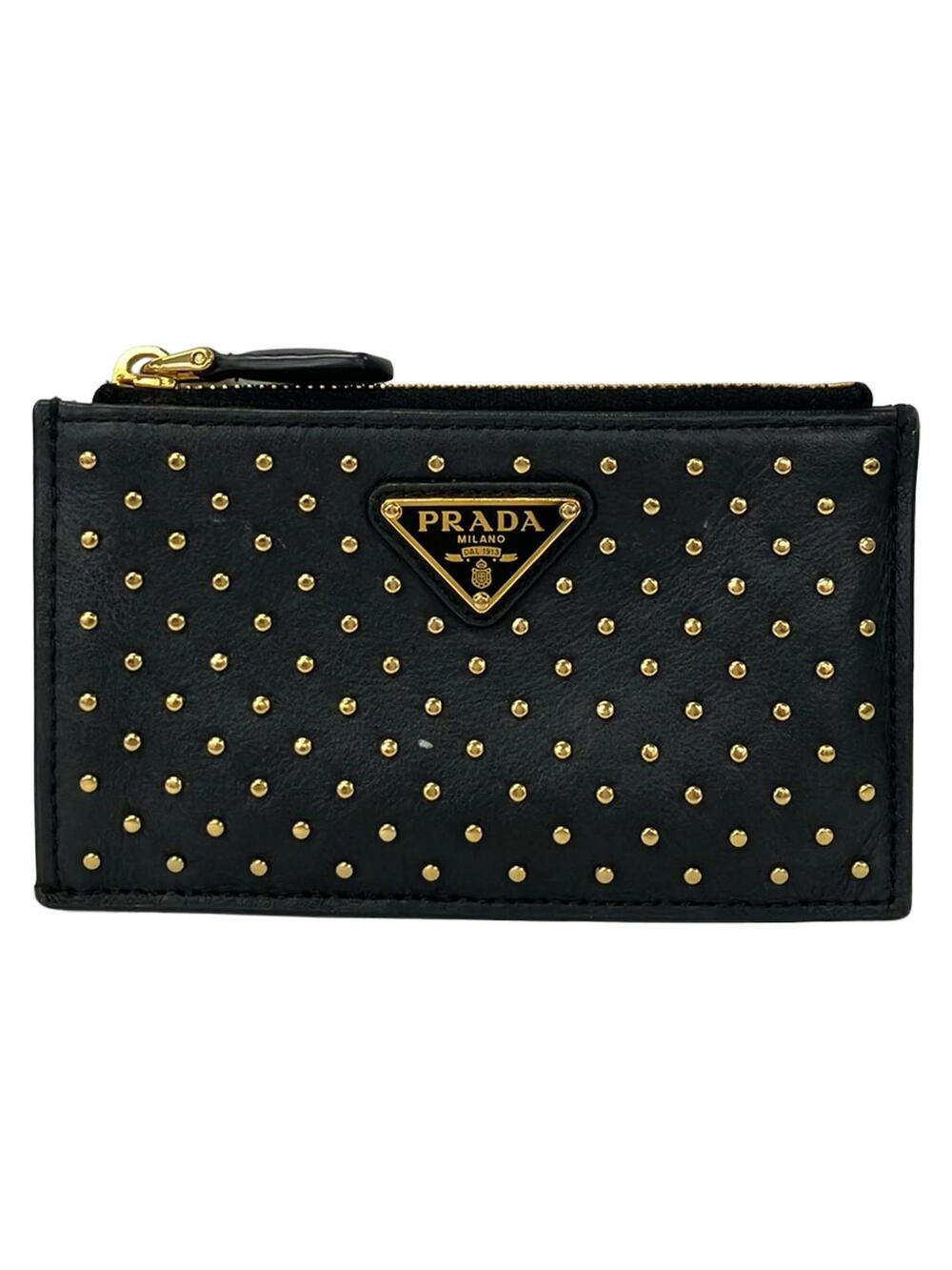 Prada Black Leather Coin Case #363095P62B